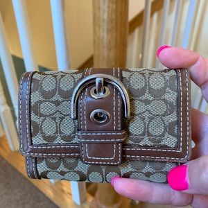 Coach Brown Buckle Wallet plus 3 other bags